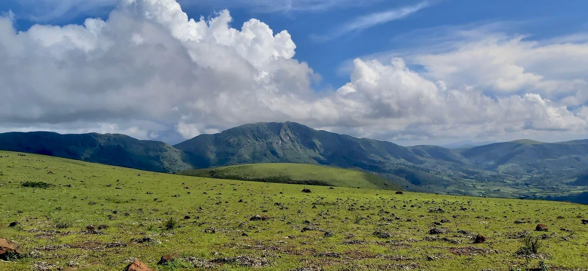 Open grassland and mountain ridges at Deomali in Koraput district, Odisha