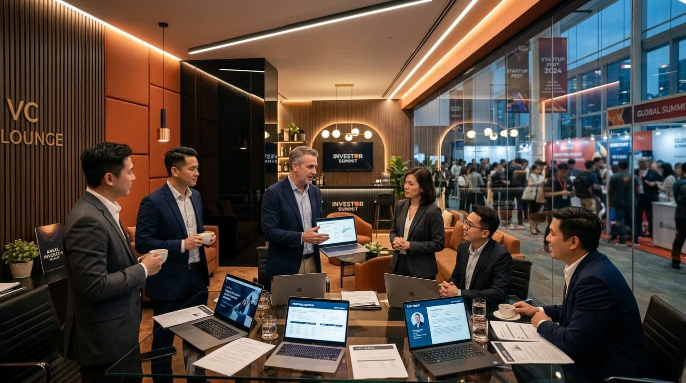 Investors and VCs in Private Dealmaking Lounge